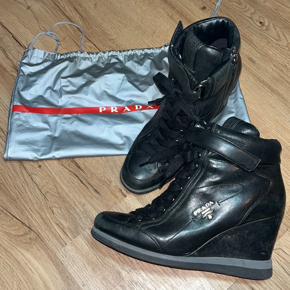Prada Wedge Sneakers Size 39